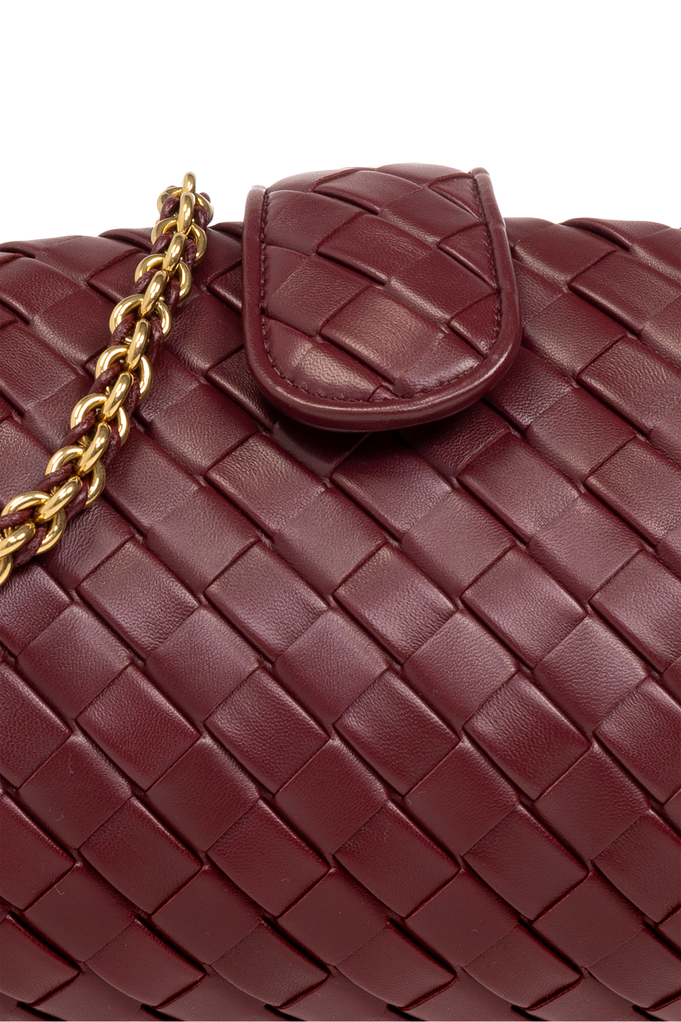 Burgundy 'The Lauren 1980 Small' shoulder bag Bottega Veneta